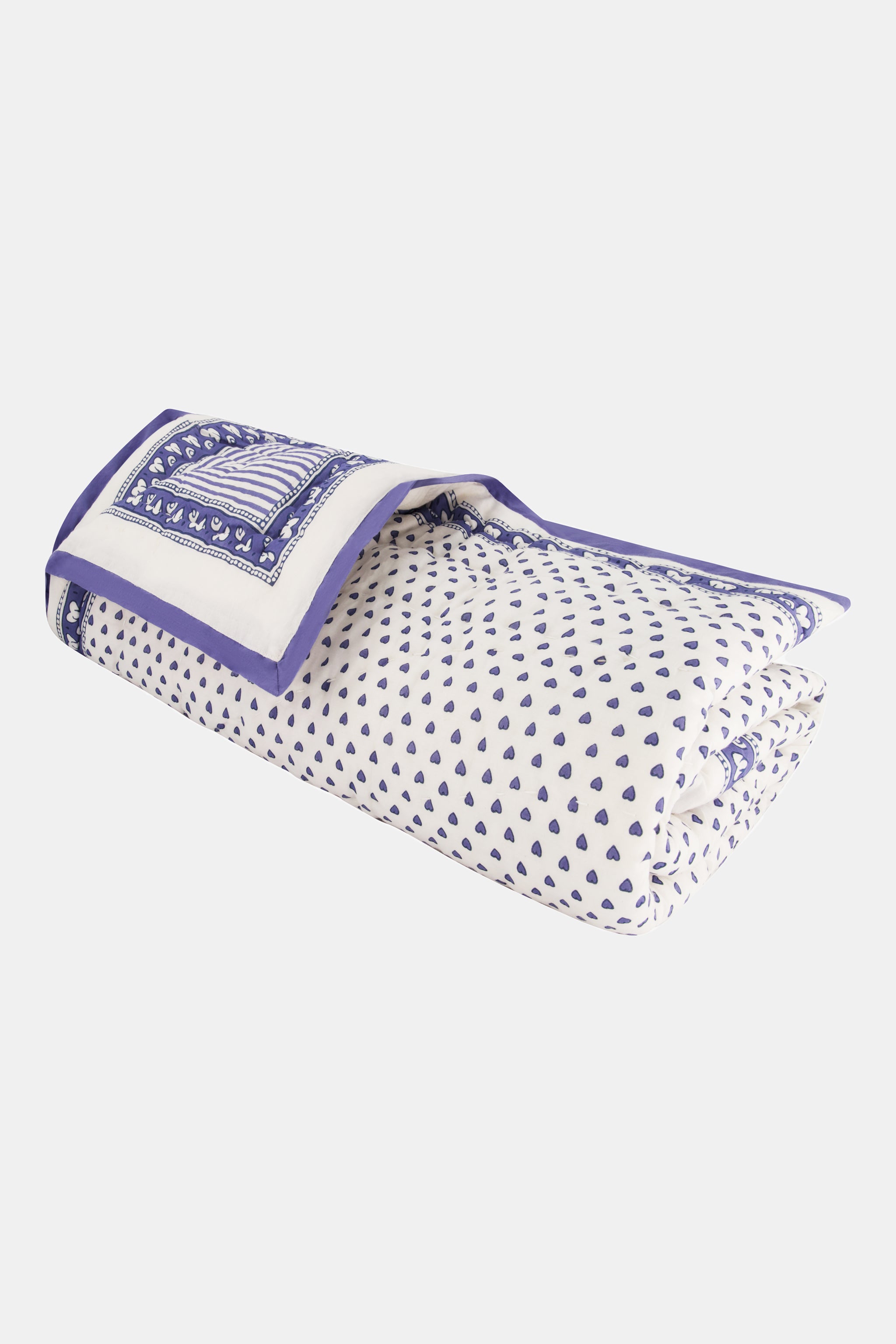 Hearts Design Baby Blanket - Soft Nursery Quilt