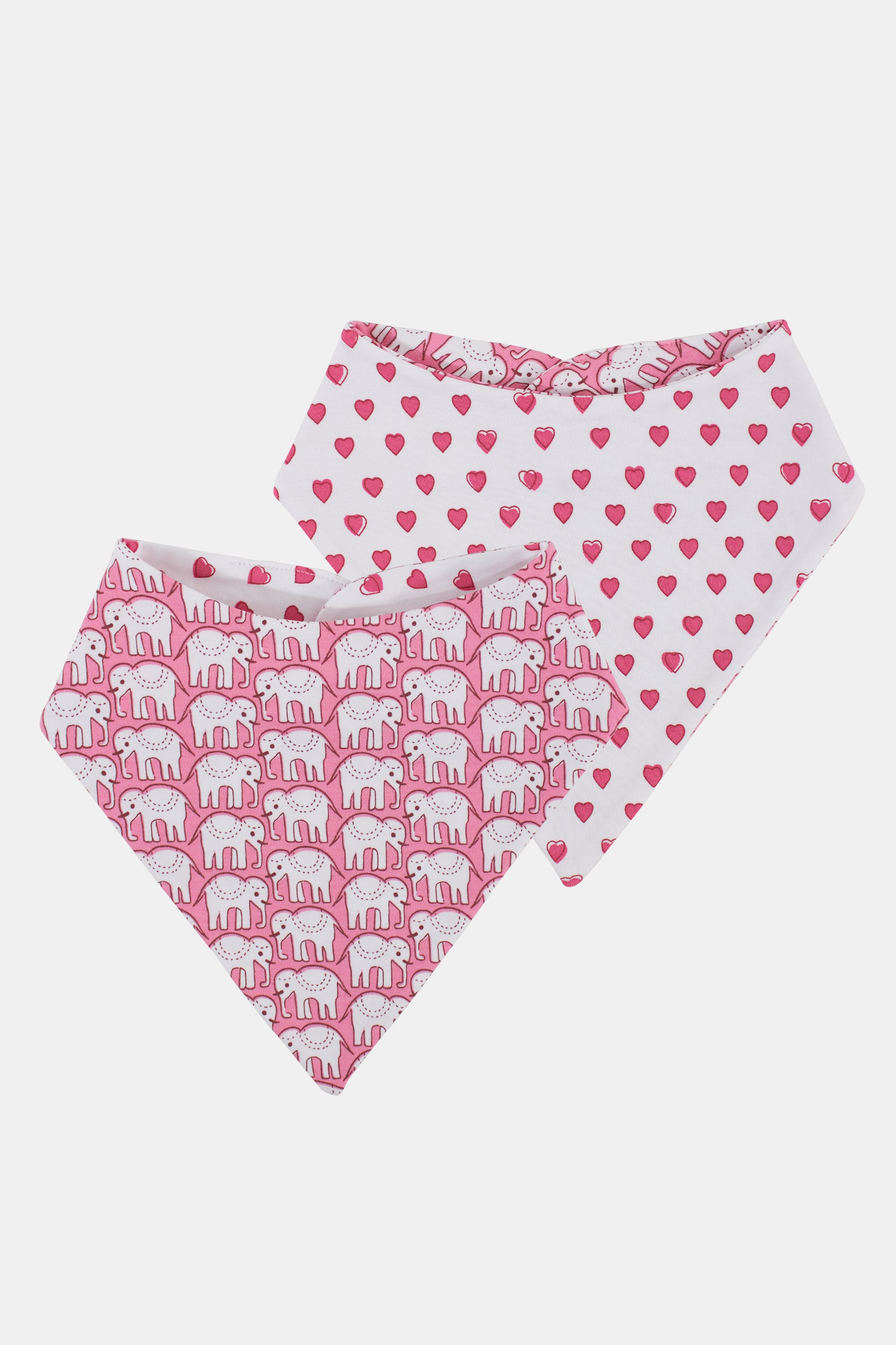 Hearts & Hathi Baby Bandana Bib Set