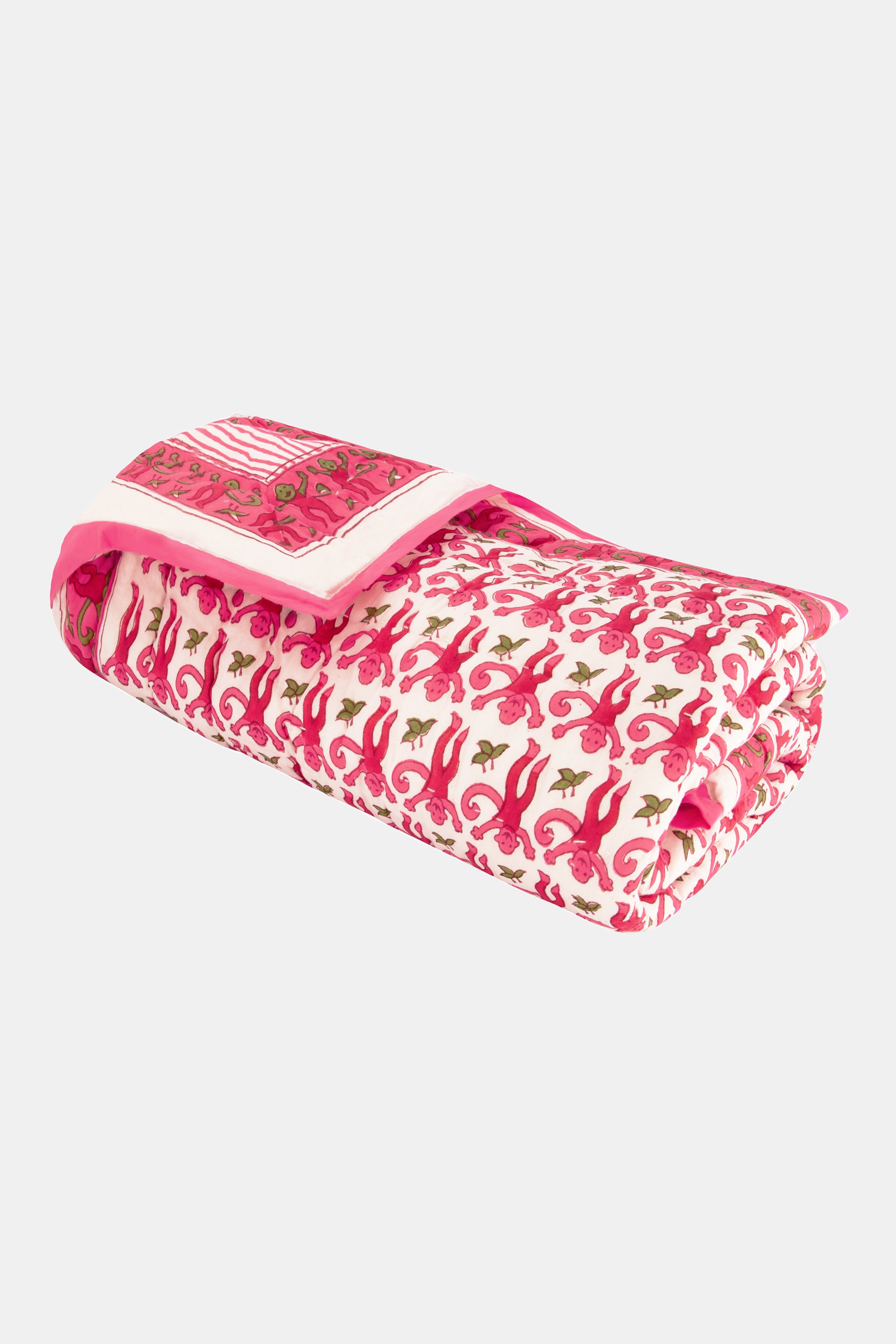 Soft Monkey Print Baby Quilt