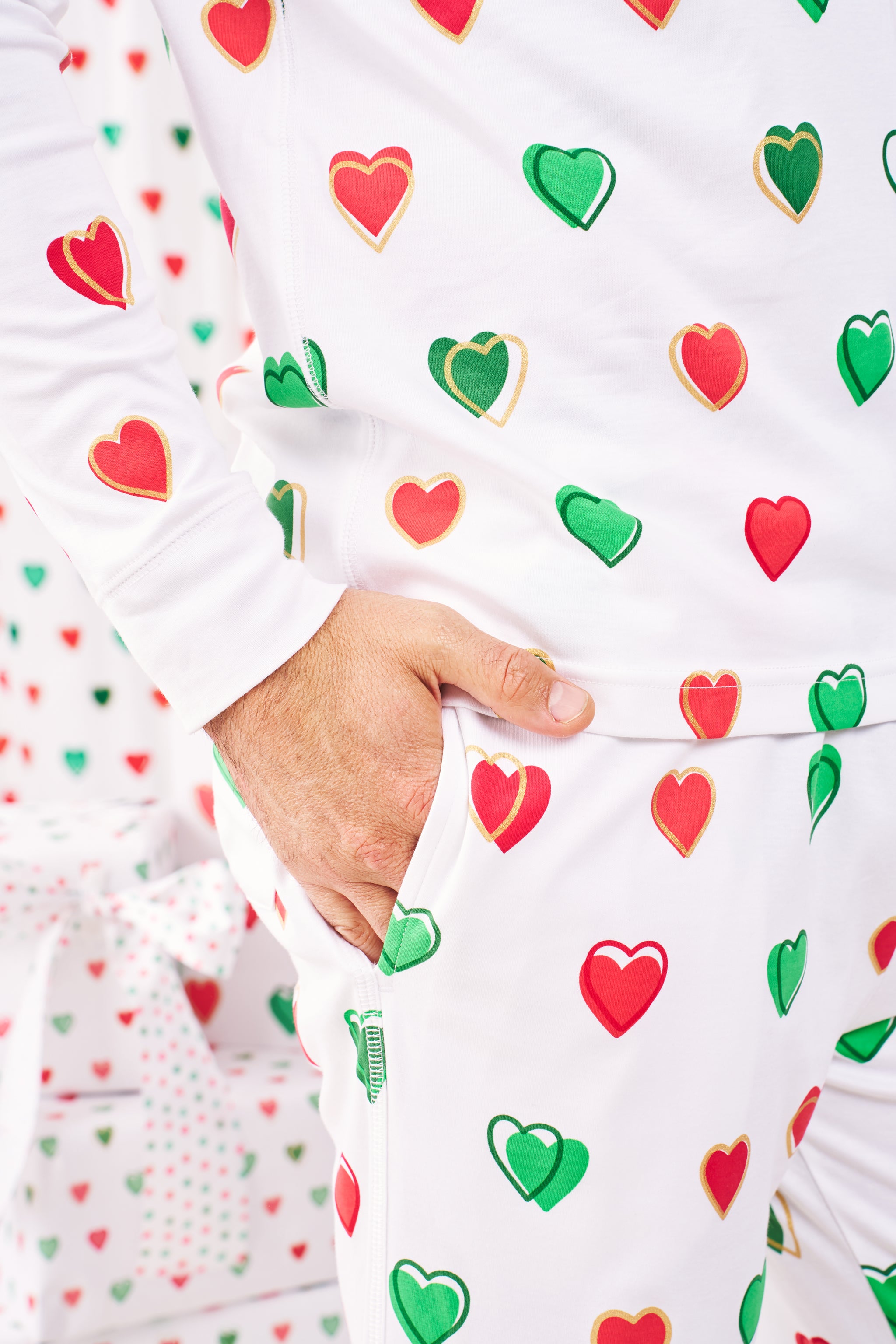 Men's Spencer Holiday Heart Print Pajamas