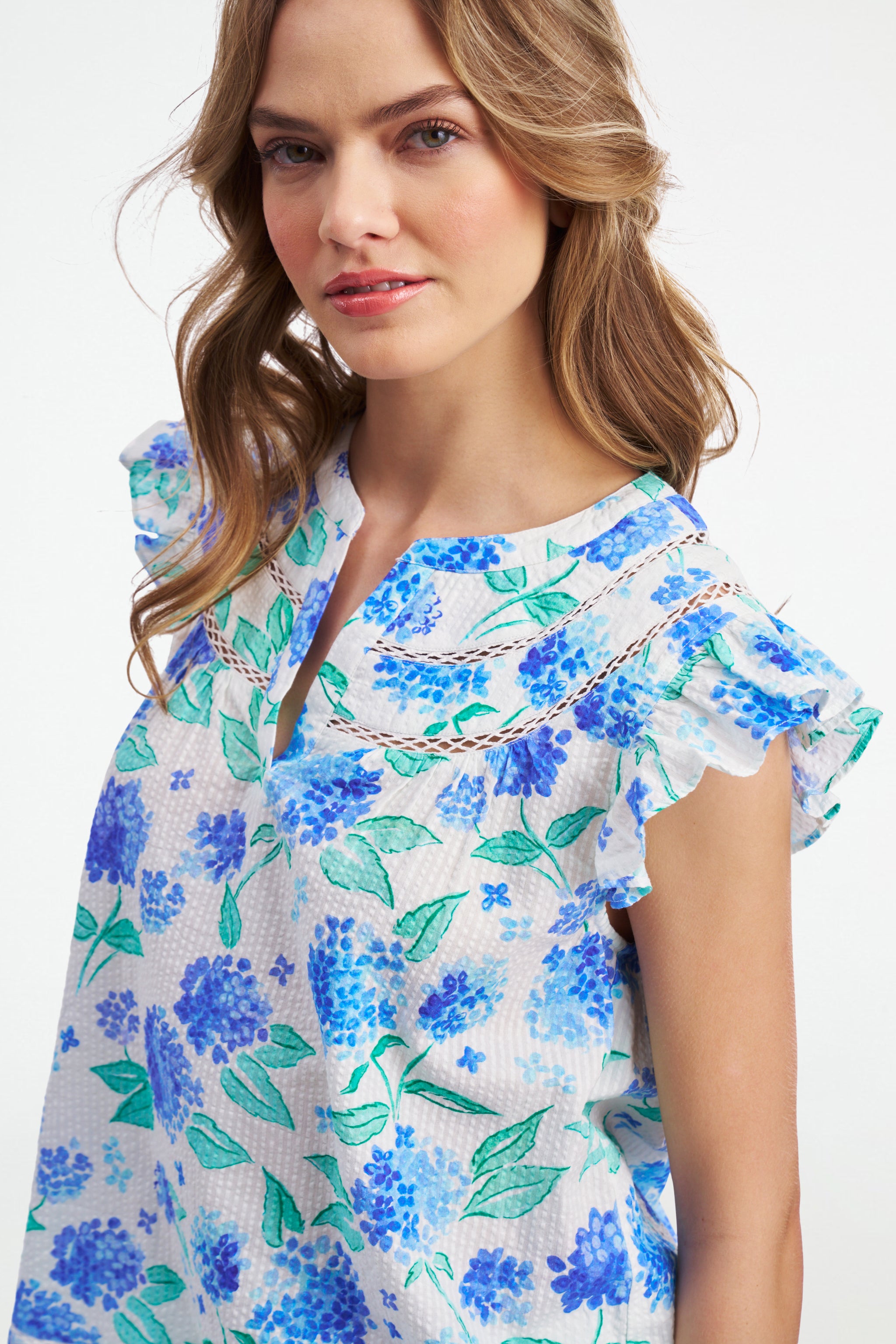 Emerson Hydrangea Blouse for Women