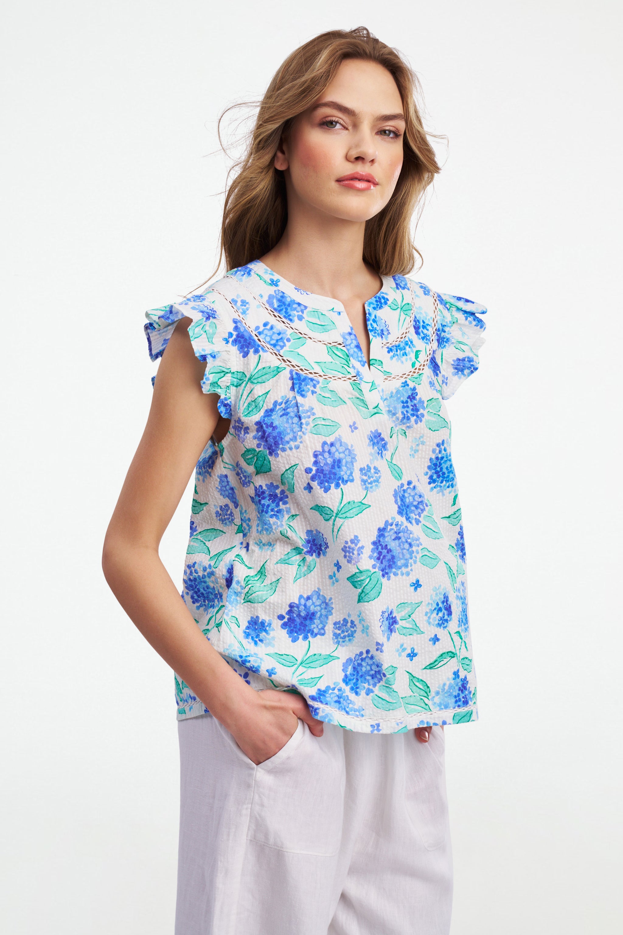 Emerson Hydrangea Blouse for Women