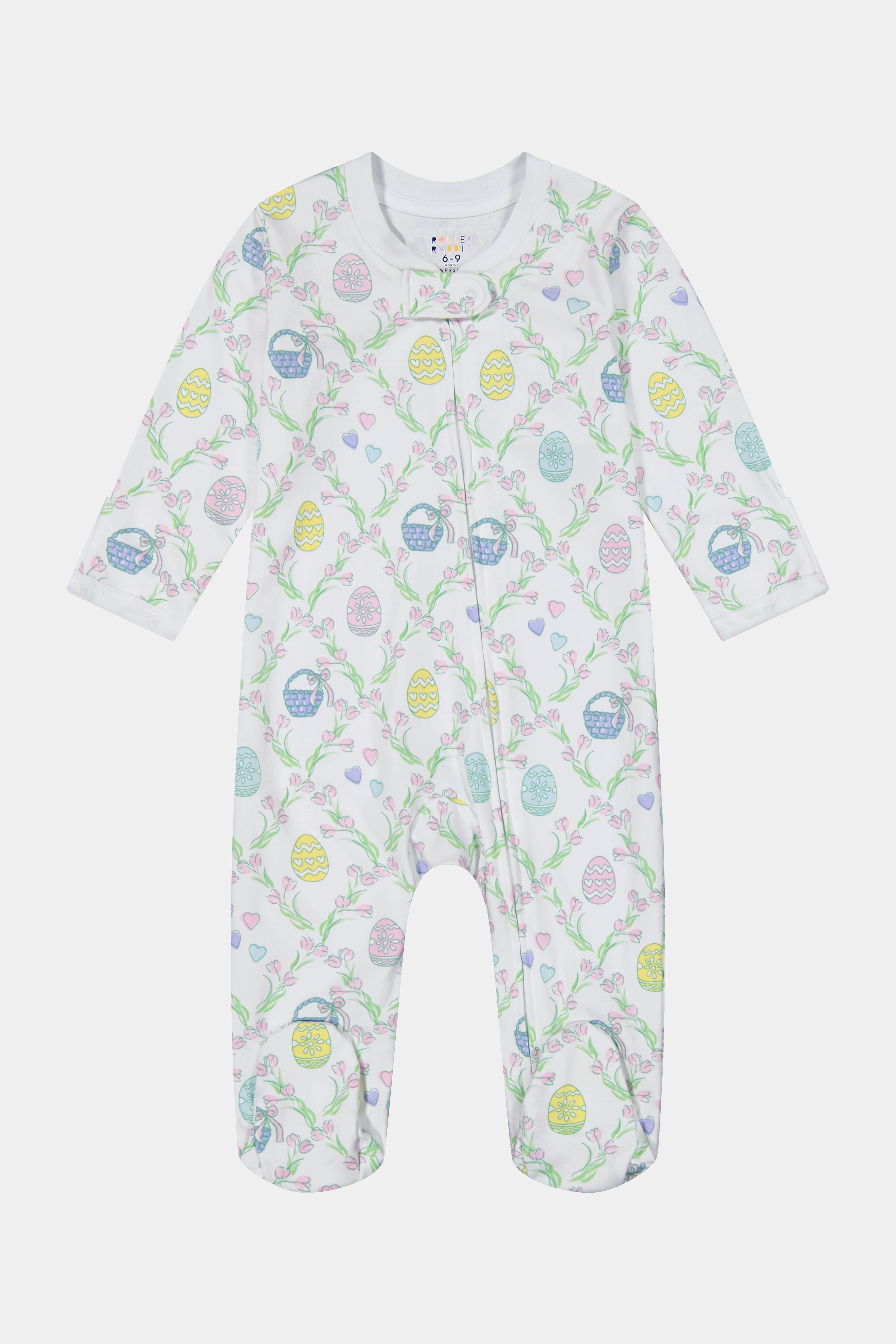 Tulip Trellis Baby Zipper Pajamas