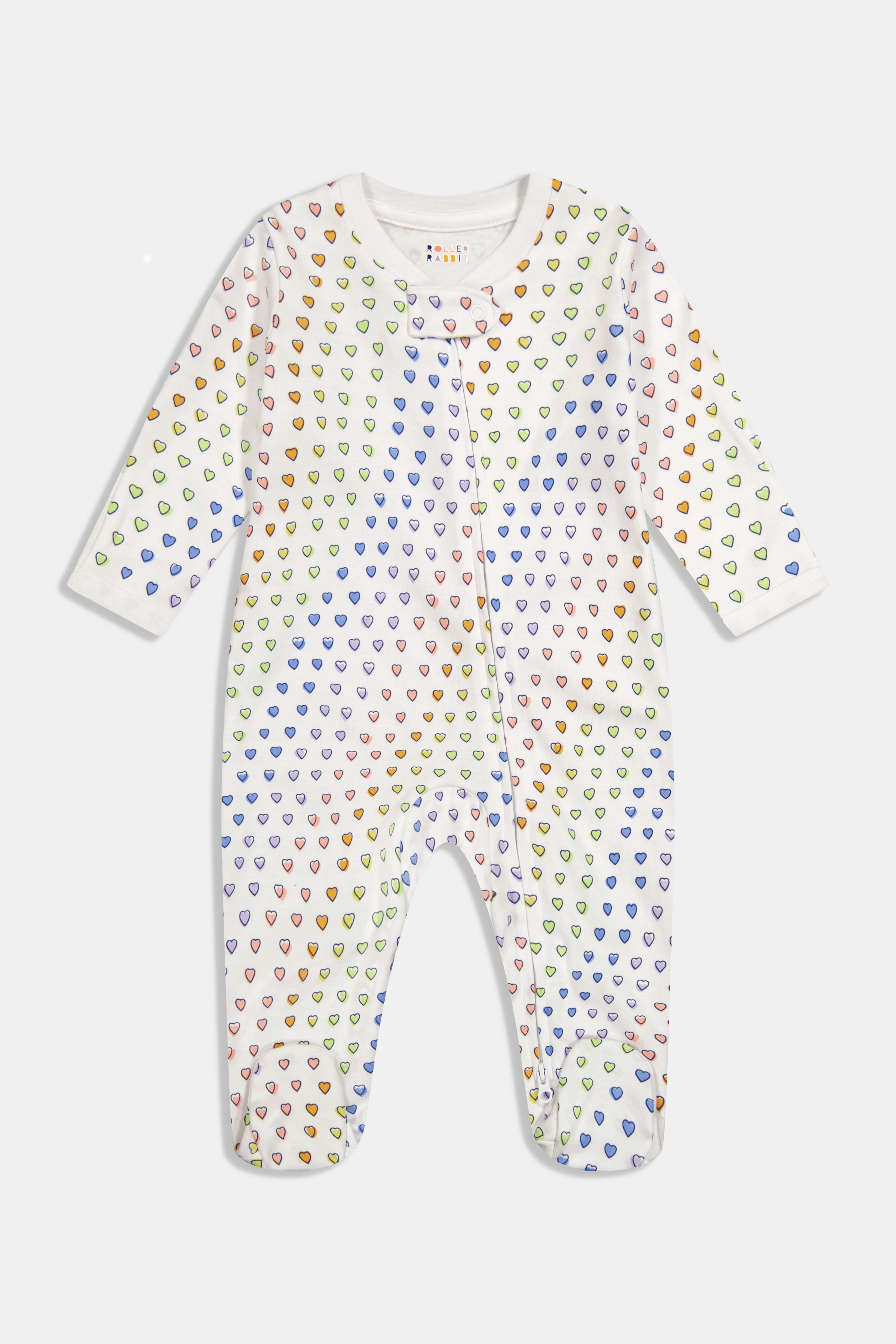 Disco Heart Baby Zipper Pajamas