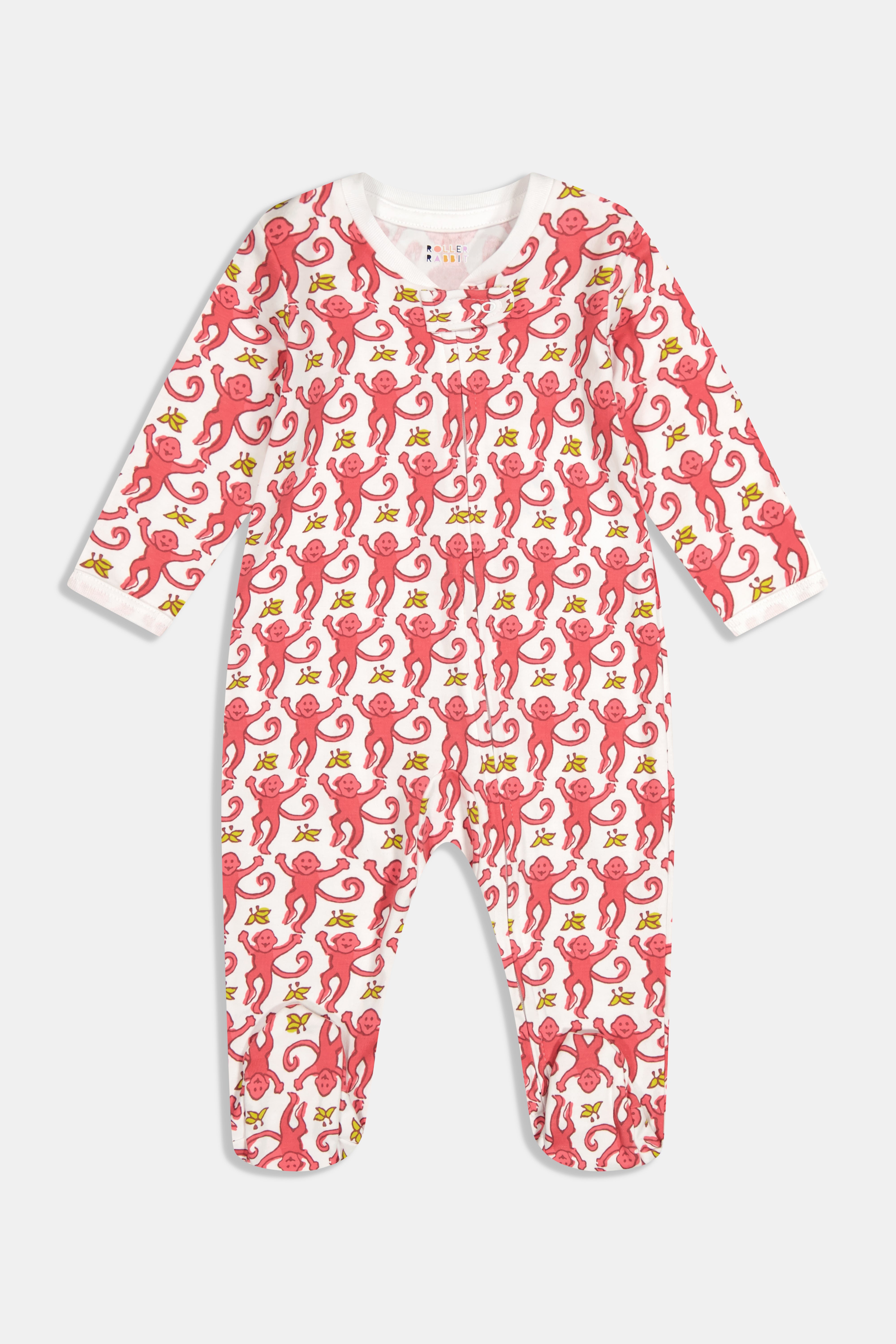 Baby Monkey Zip-Up Pajamas