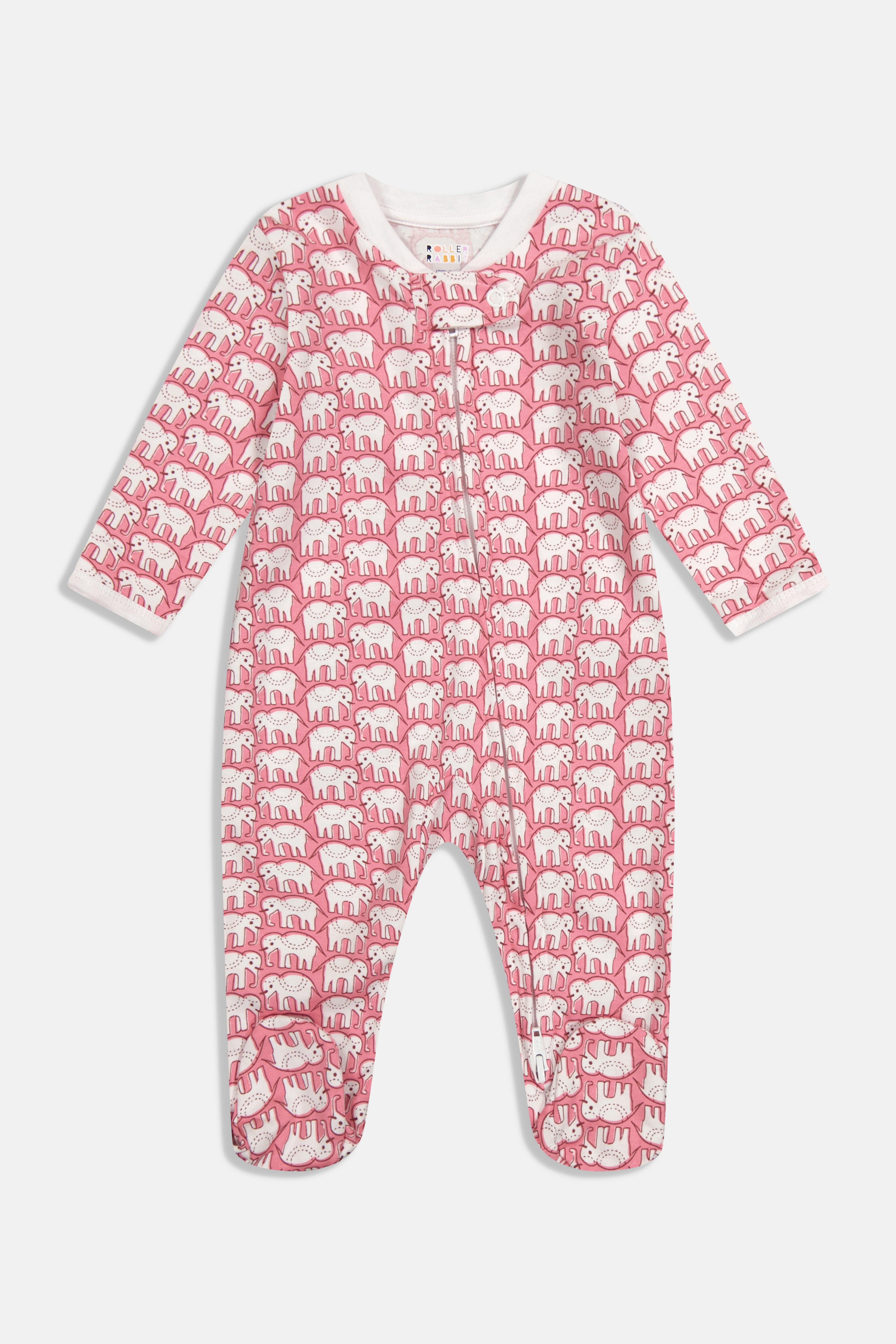 Baby Hathi Zip-Up Footed Pajamas
