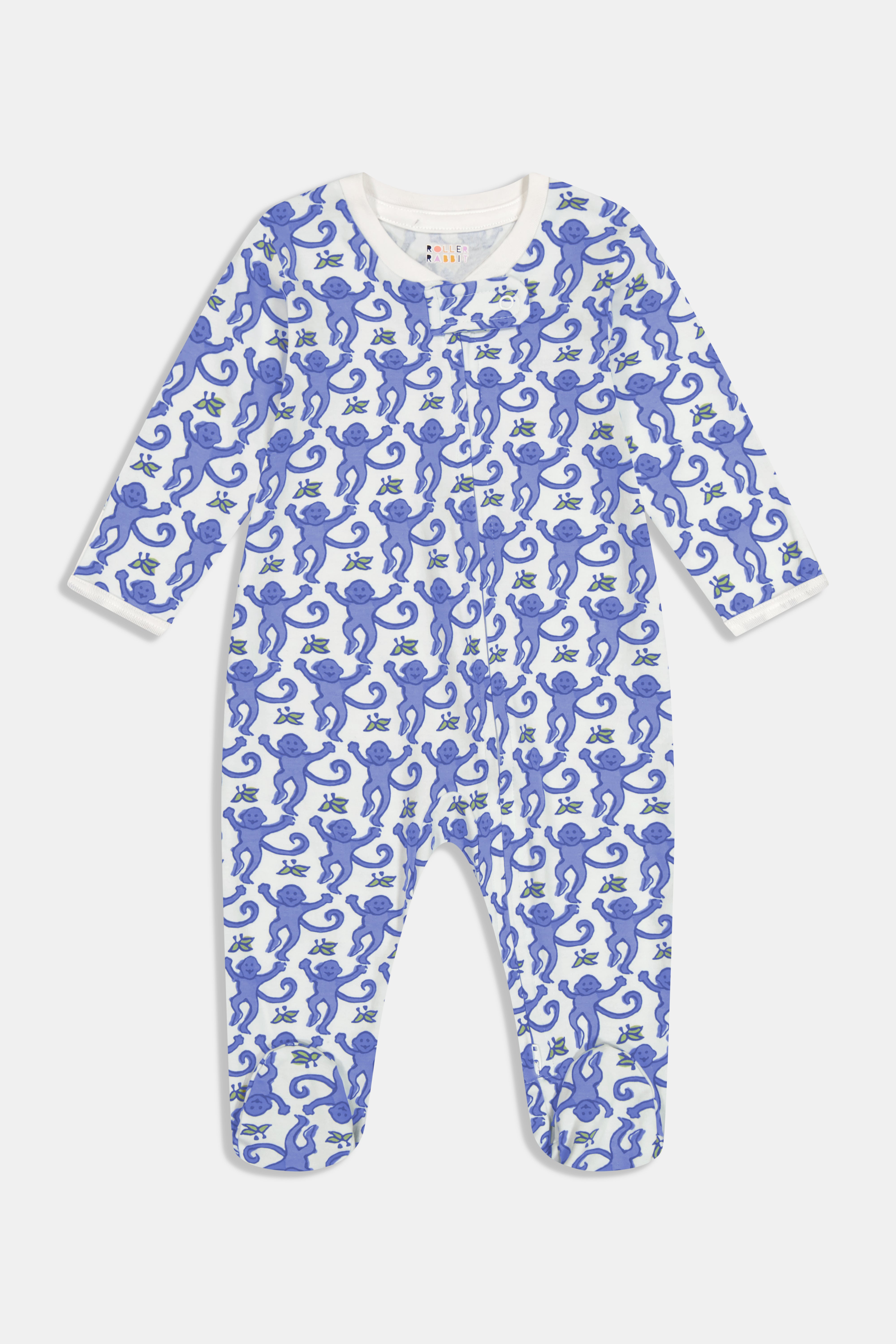 Baby Monkey Zip-Up Pajamas