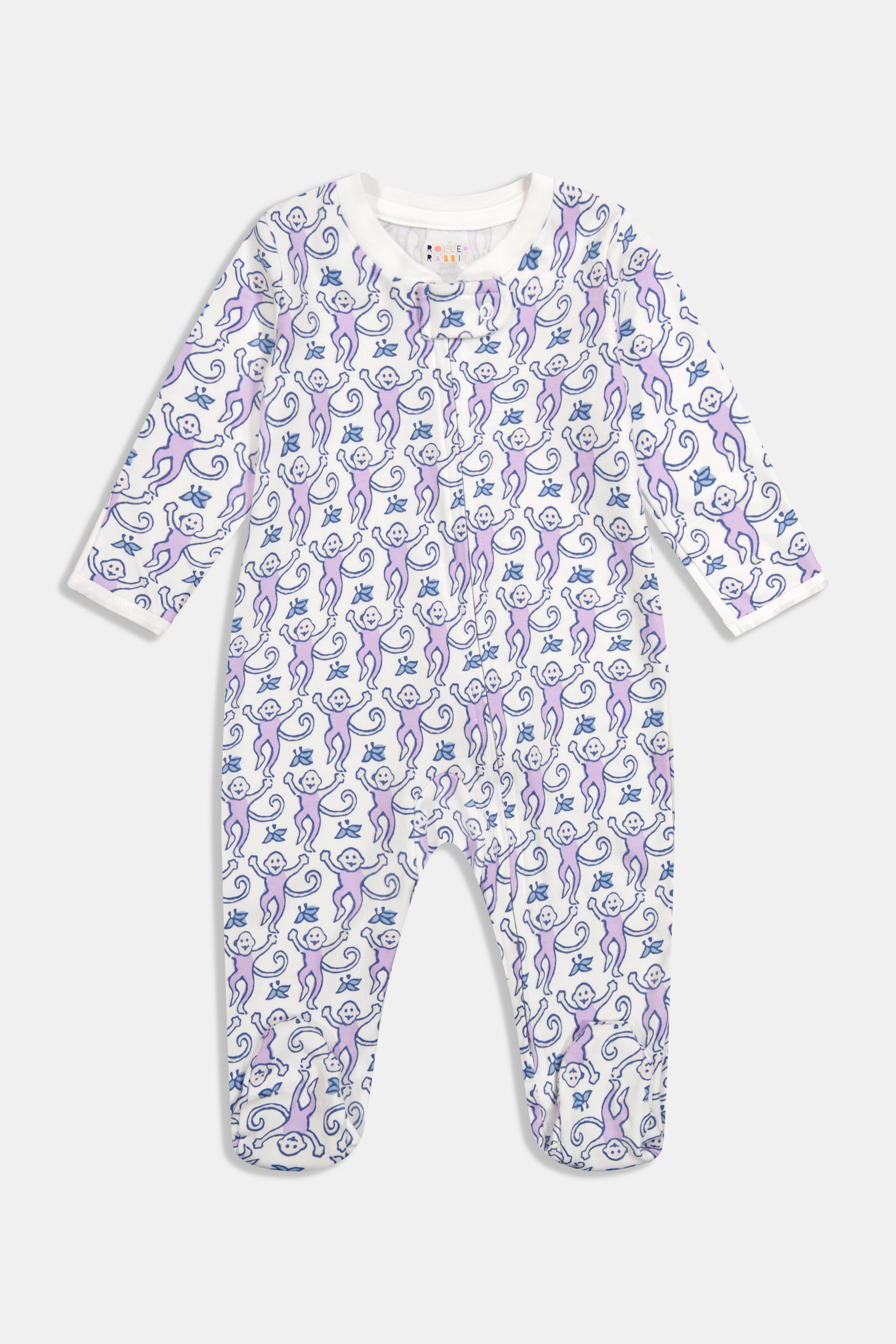 Baby Monkey Zip-Up Pajamas