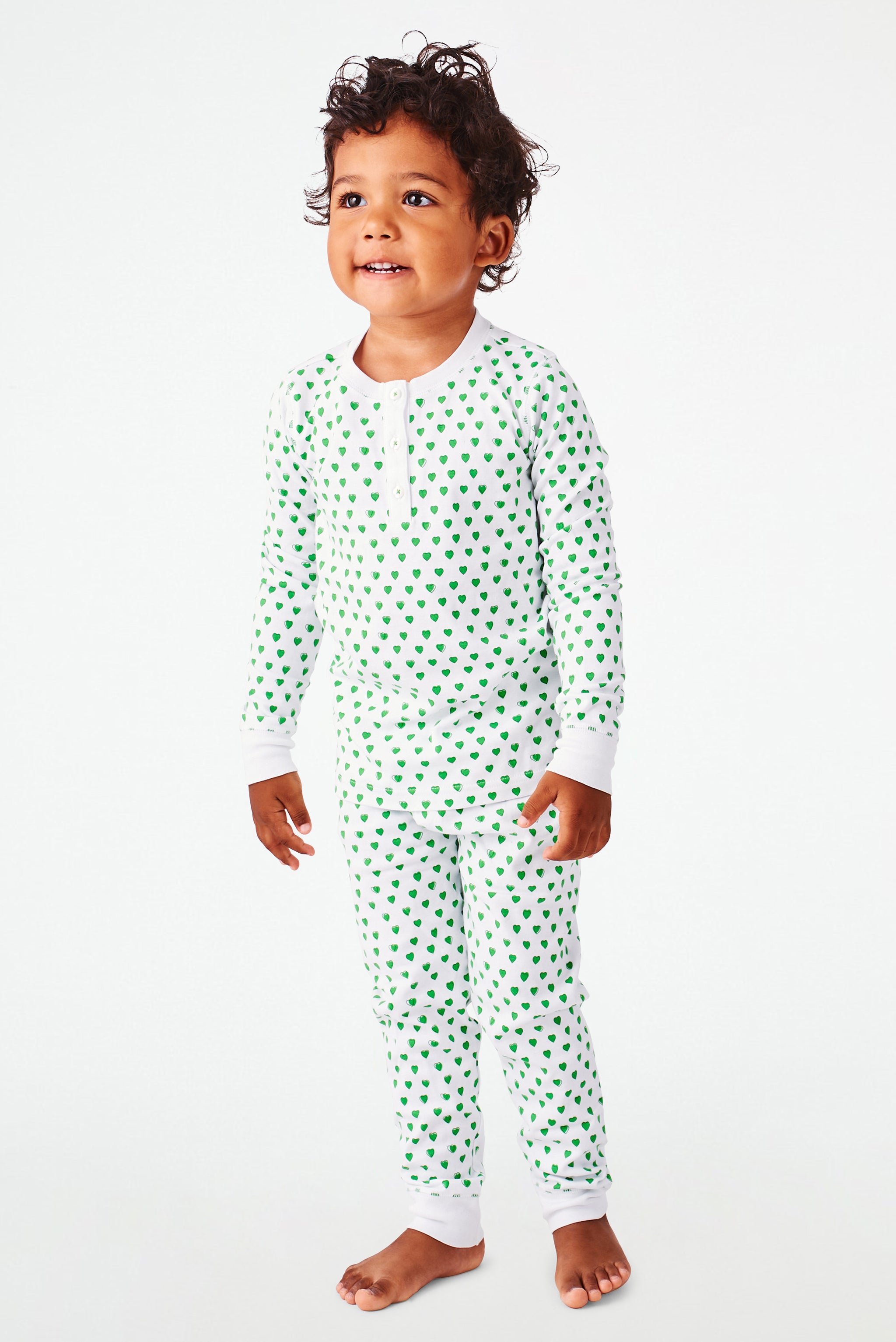 Heart-Print Kids Pajamas