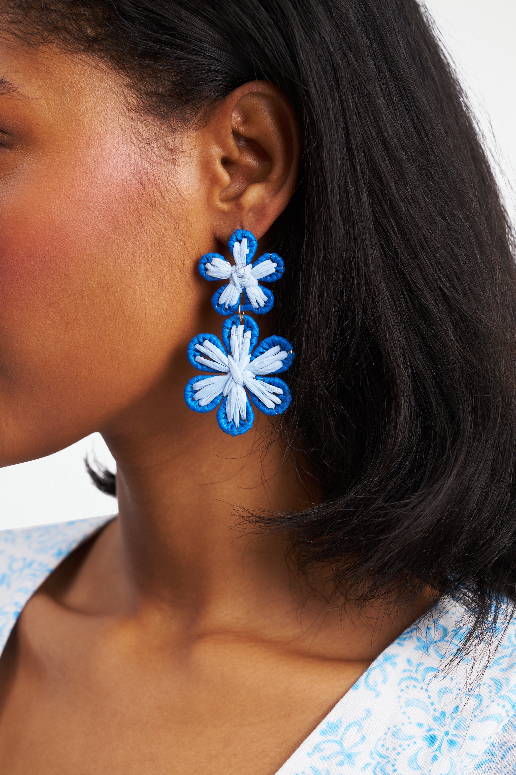 Stylish Rattan Hoop Earrings by Rini
