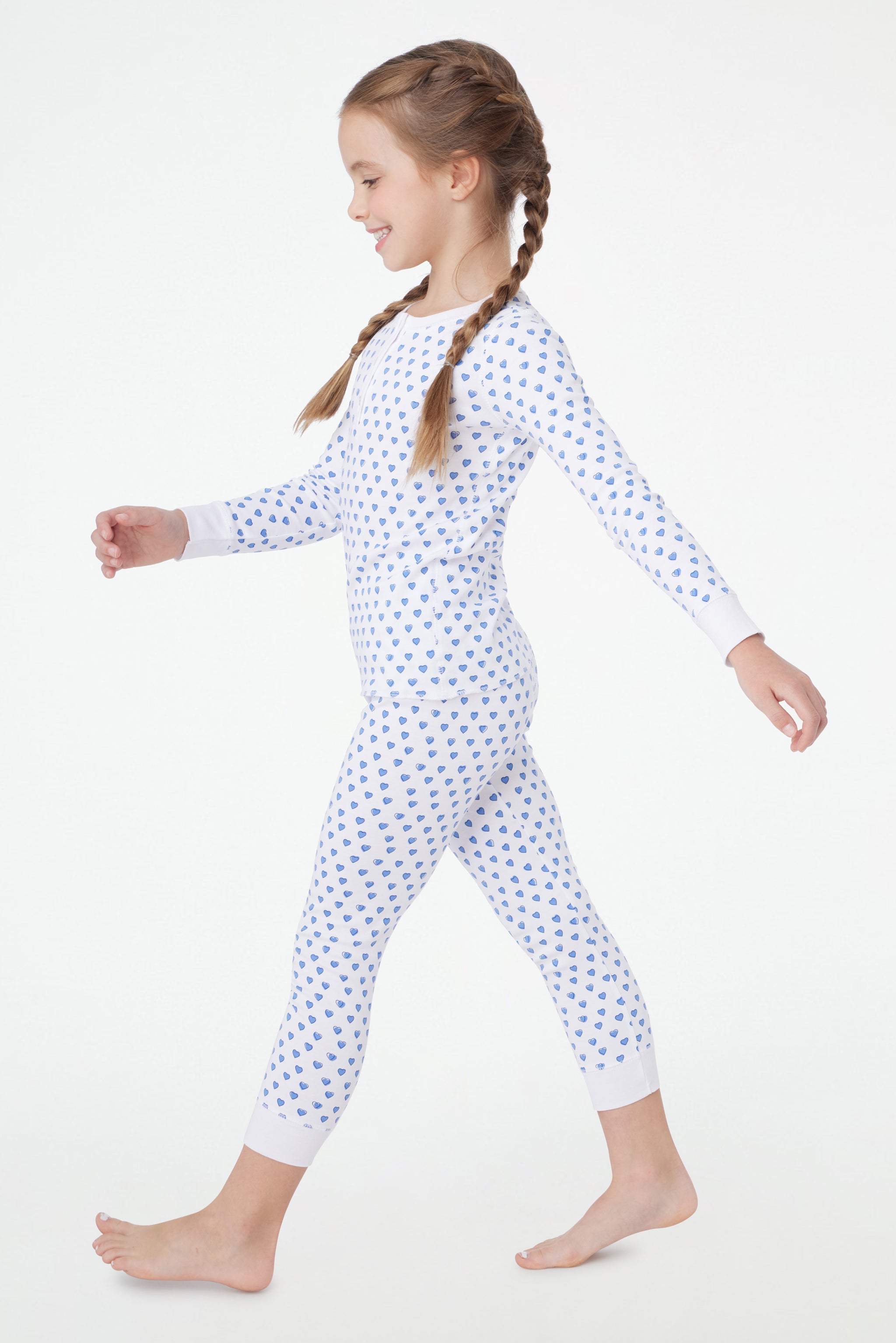 Heart-Print Kids Pajamas
