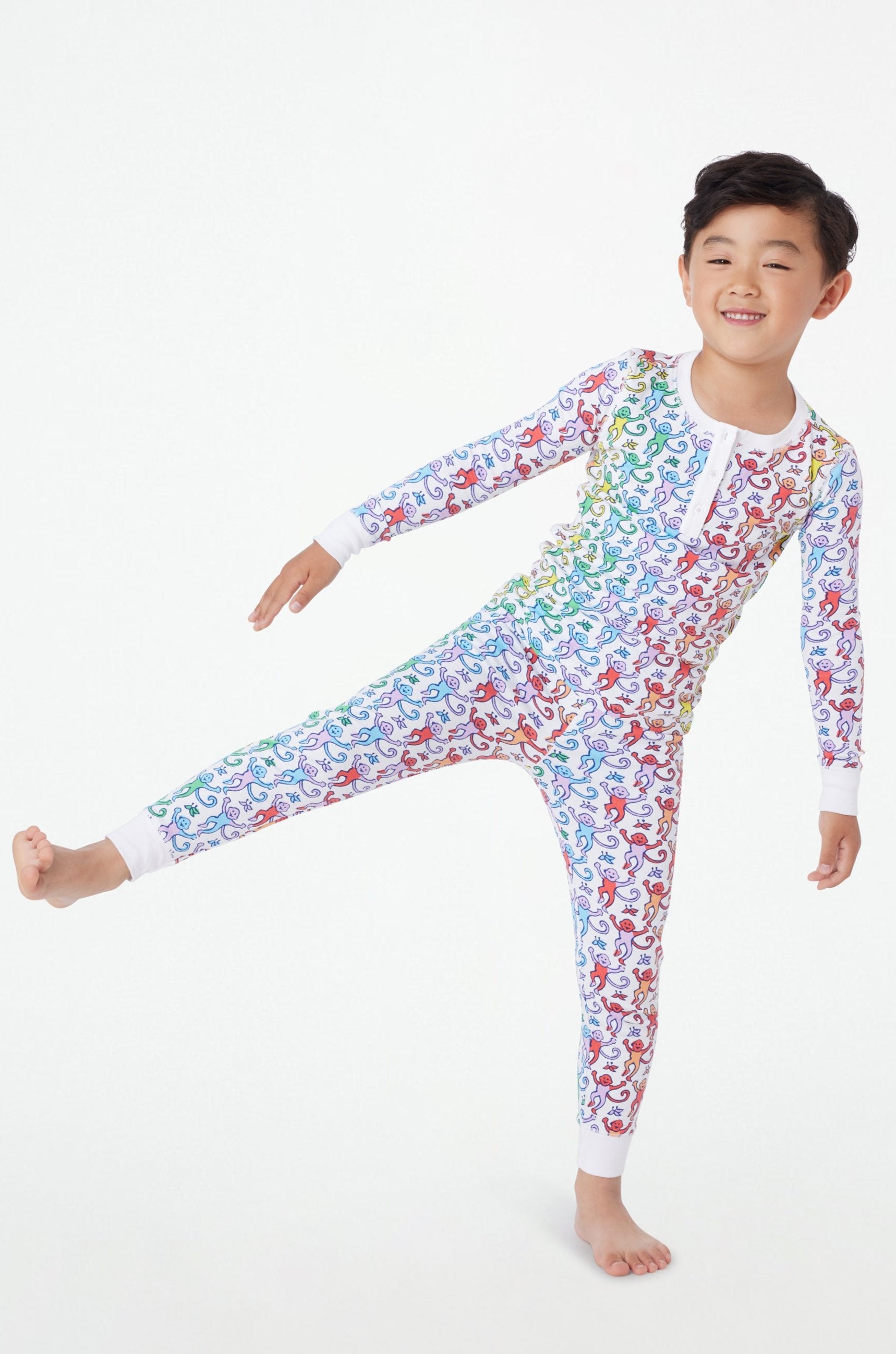 Fun Monkey Print Pajamas for Kids