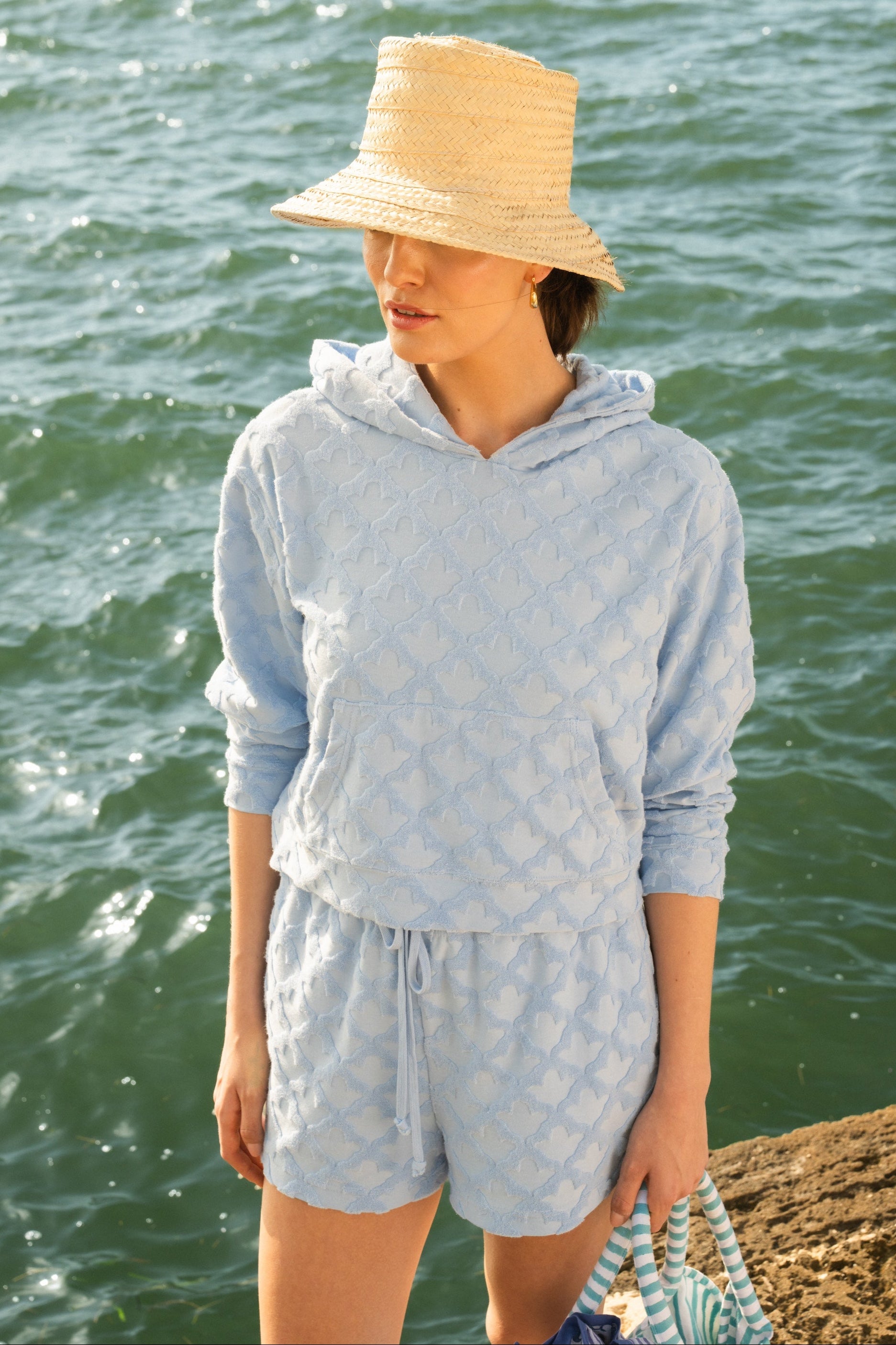 Jemina Jacquard Hooded Sweatshirt