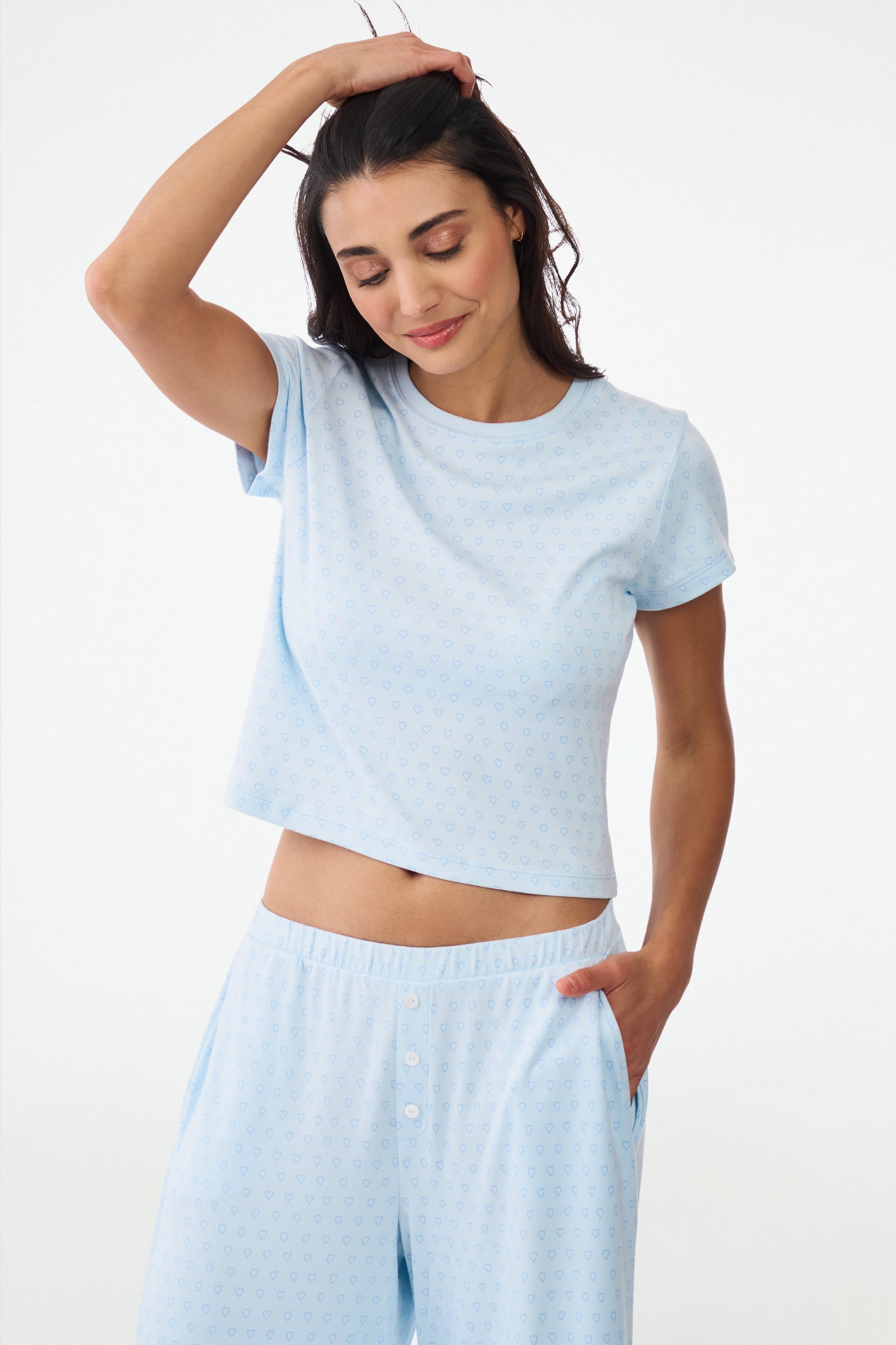 Hearts Classic Baby Tee – Soft & Stylish