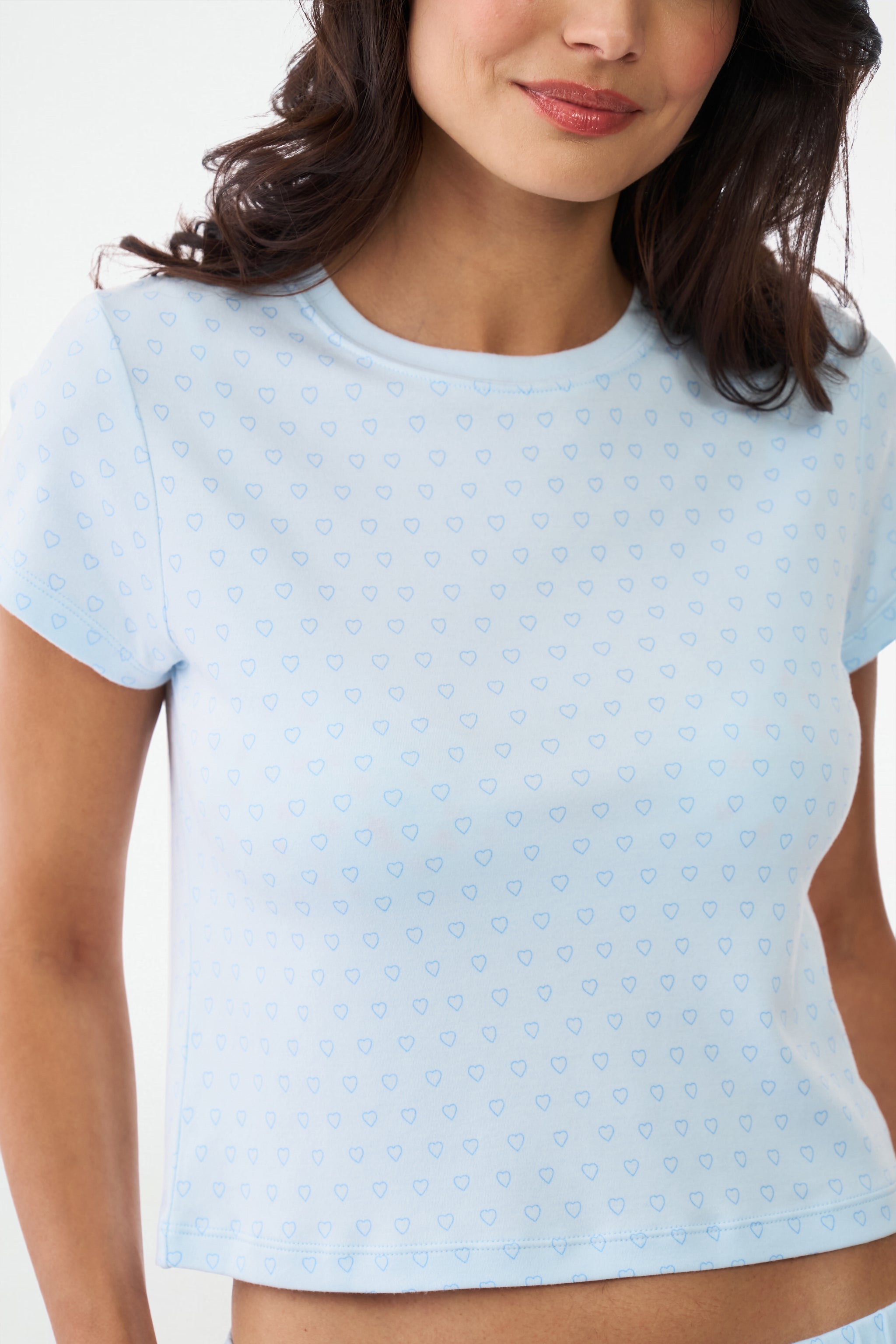 Hearts Classic Baby Tee – Soft & Stylish