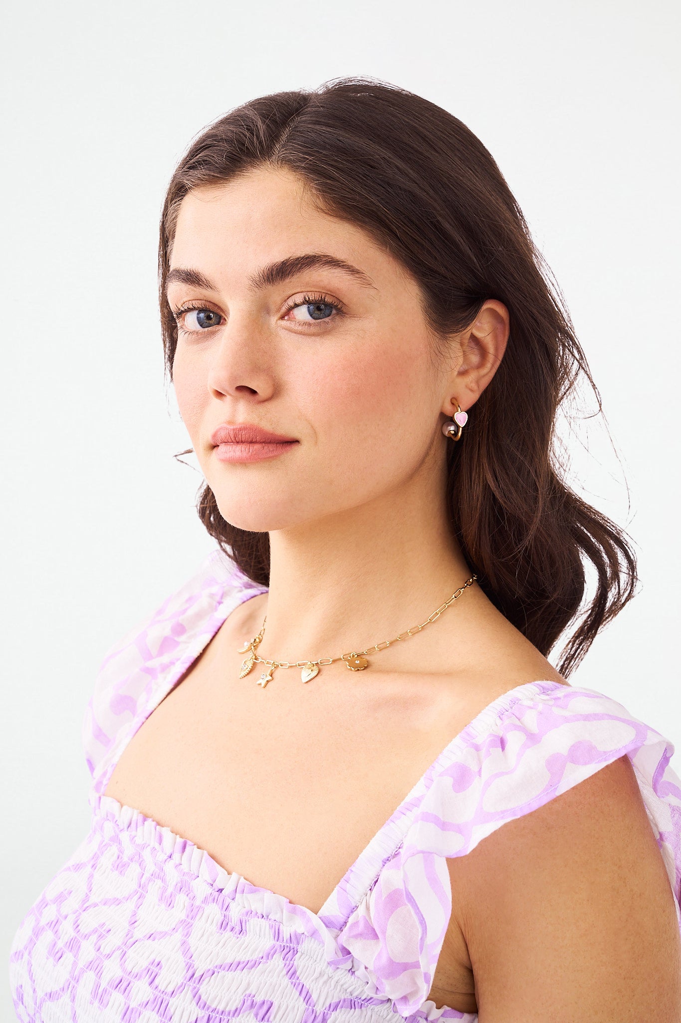 Elegant Pearl Heart Hoop Earrings