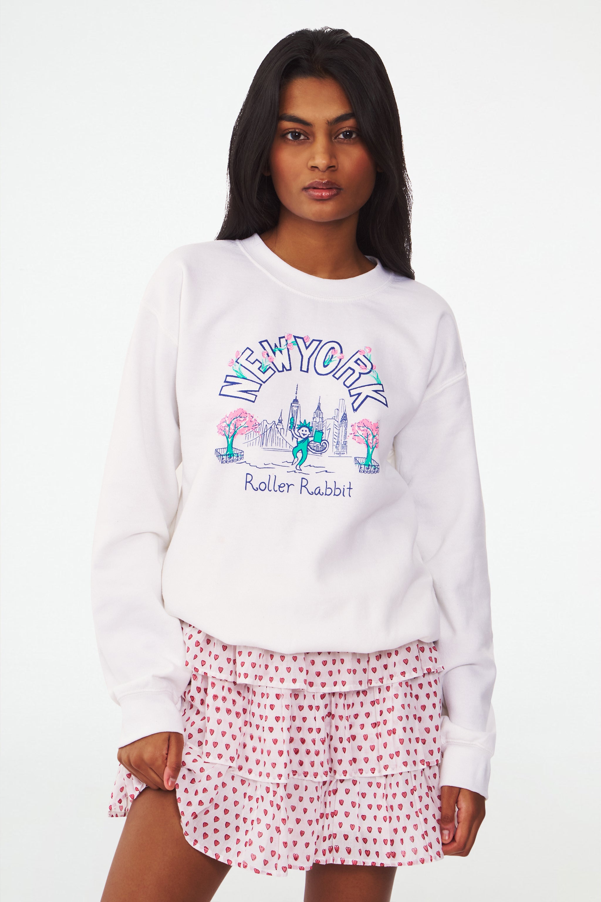 City Bloom Cotton Crewneck Sweatshirt
