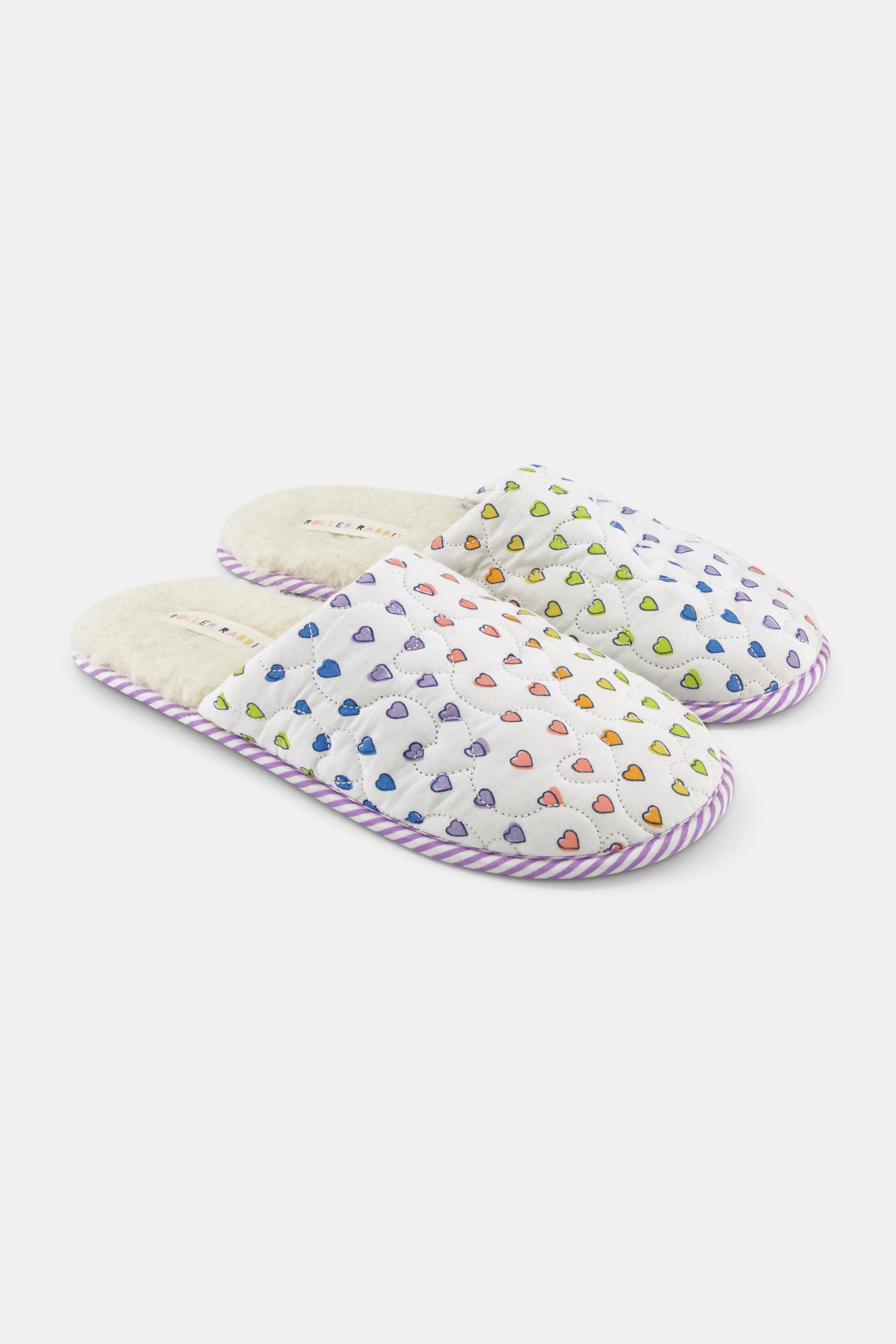 Quilted Disco Heart Slippers for Cozy Comfort
