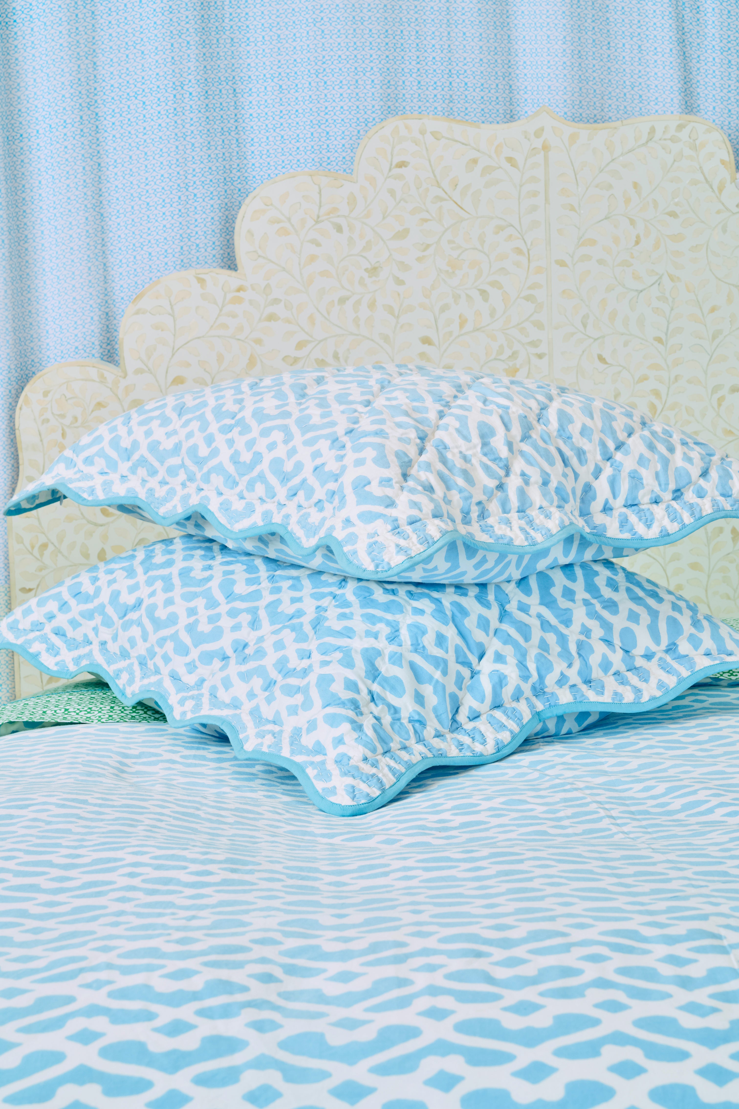 Scalloped Sham Set for King Beds